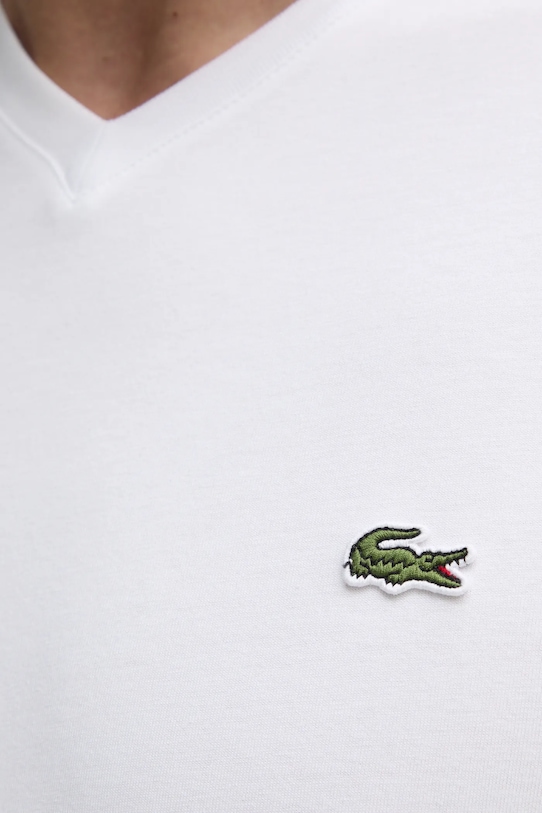 Памучна тениска Lacoste TH5077 бял