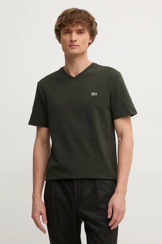 Lacoste tricou din bumbac imprimeu verde TH5077