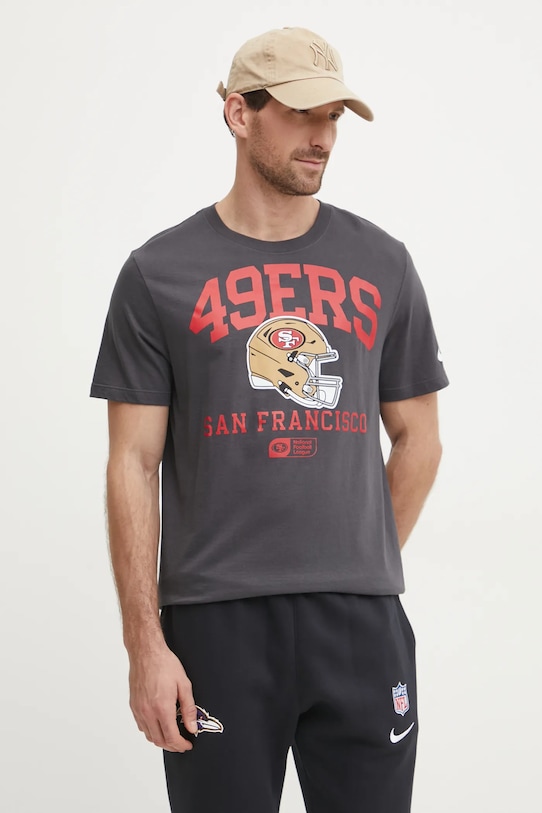 Бавовняна футболка Nike San Francisco 49ers бавовна сірий N199.06F.73.5F1