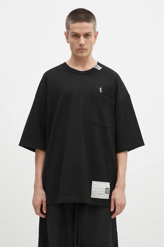 Maison MIHARA YASUHIRO t-shirt in cotone Duck Embroidery rilassato nero A13TS631