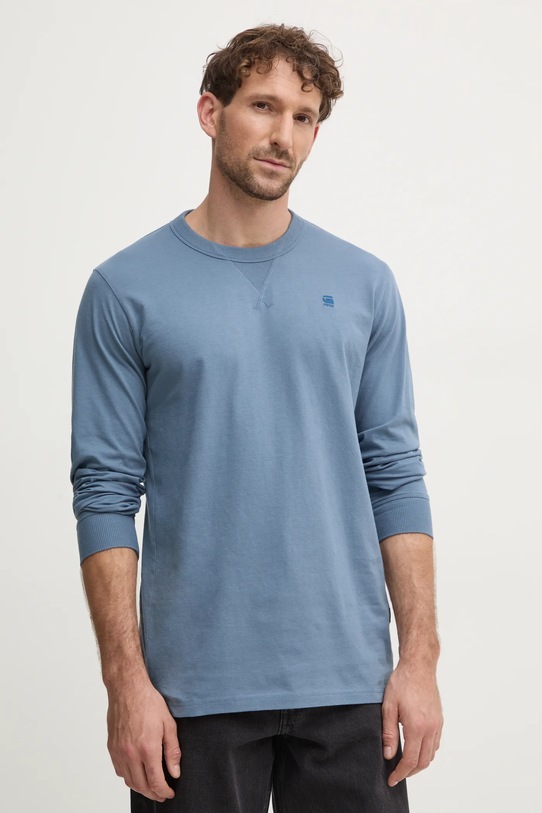 G-Star longsleeve bawełniany niebieski D25076.336