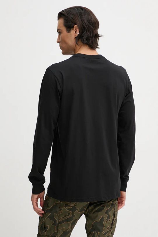 Îmbrăcăminte G-Star Raw longsleeve din bumbac D25076.336 negru