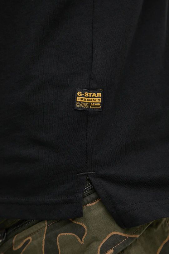 Бавовняний лонгслів G-Star Raw D25076.336 чорний