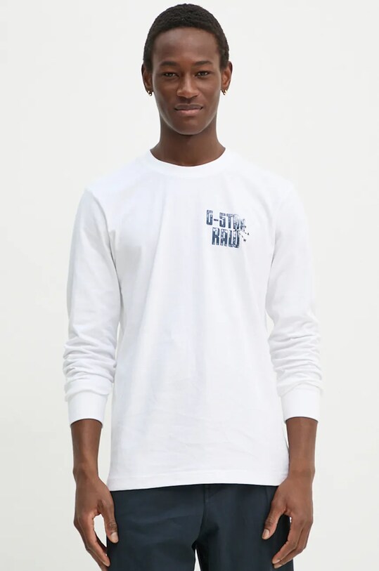 Îmbrăcăminte G-Star longsleeve din bumbac D25091.C336 alb