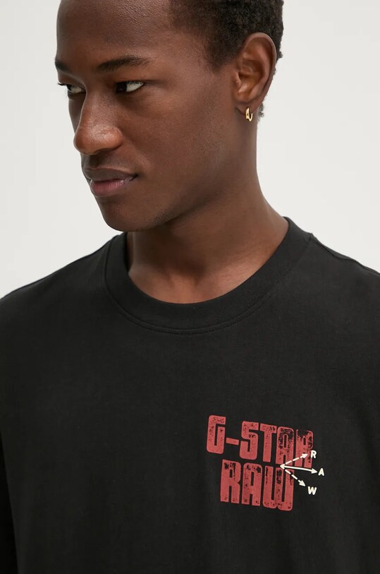 G-Star longsleeve din bumbac D25091.C336 negru
