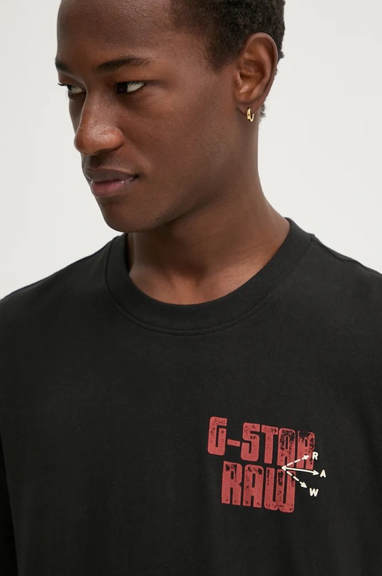 Bavlněné tričko s dlouhým rukávem G-Star D25091.C336 černá