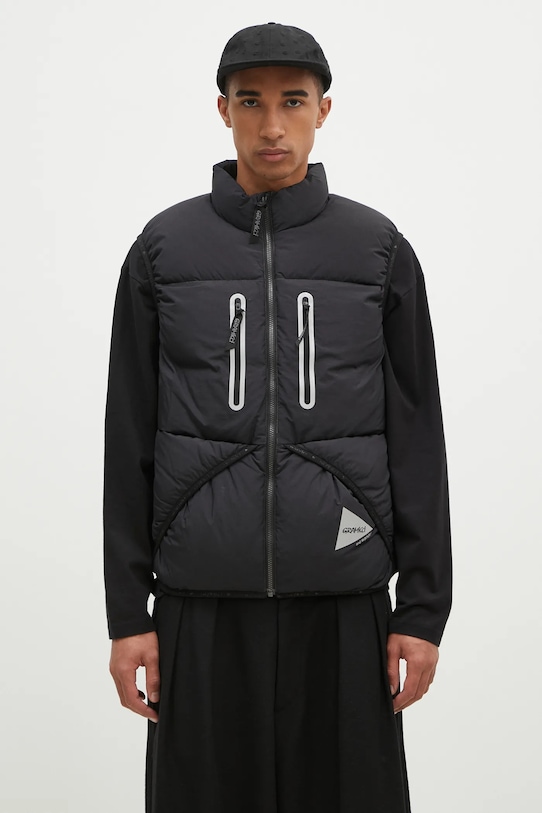 Brezrokavnik s puhom Gramicci Patchwork Wind Tee Drugo črna GUJ4.F3001.M