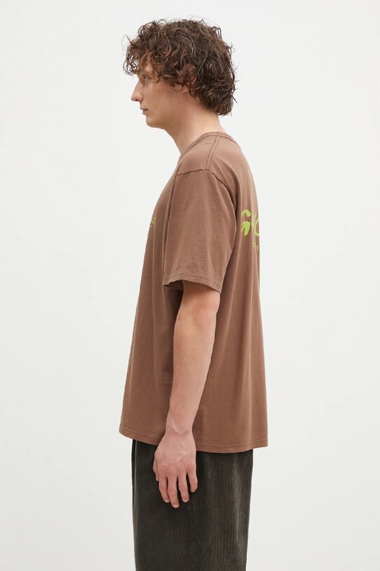 Gramicci tricou din bumbac Original Freedom Tee G4FU.T098 maro AW24