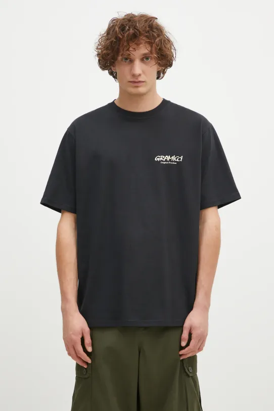 Gramicci cotton t-shirt Original Freedom Tee relaxed black G4FU.T098