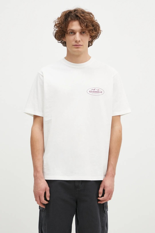 Памучна тениска Gramicci Mountaineering Tee свободна бял G4FU.T096