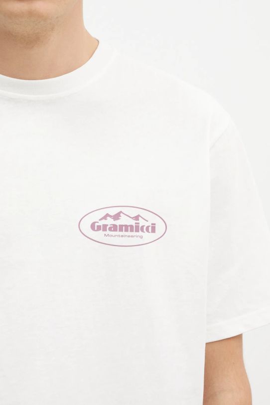 Gramicci t-shirt in cotone Mountaineering Tee bianco G4FU.T096