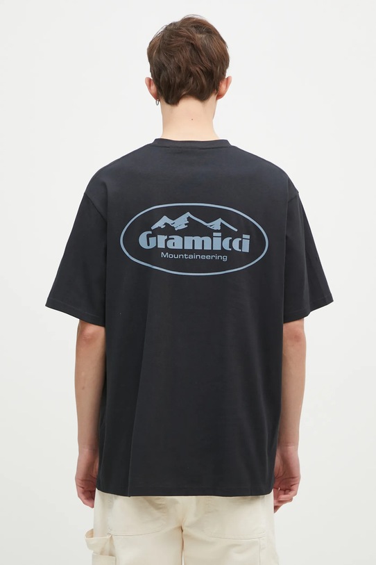 Odzież Gramicci t-shirt bawełniany Mountaineering Tee G4FU.T096 czarny