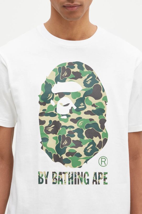 Βαμβακερό μπλουζάκι A Bathing Ape Abc Camo λευκό 1K80110006