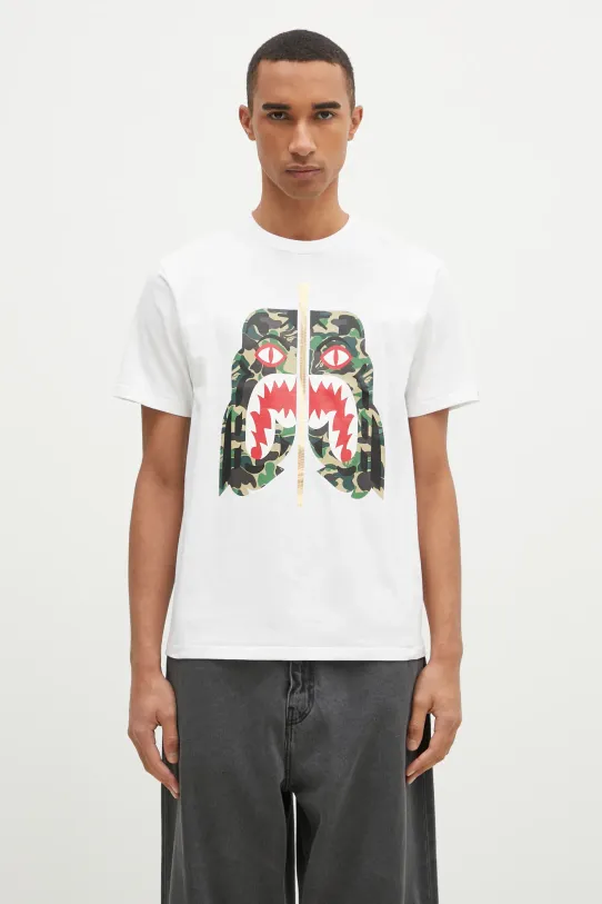 A Bathing Ape t-shirt in cotone Abc Camo Tiger regolare bianco 1K80110008