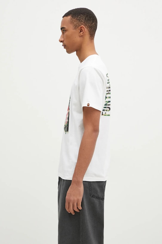 A Bathing Ape t-shirt in cotone Abc Camo Tiger 1K80110008 bianco AW24