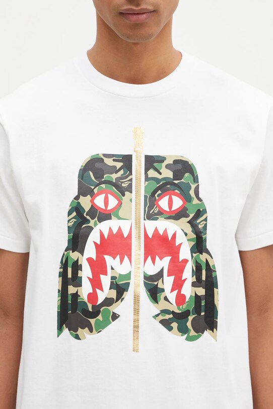 A Bathing Ape t-shirt in cotone Abc Camo Tiger bianco 1K80110008