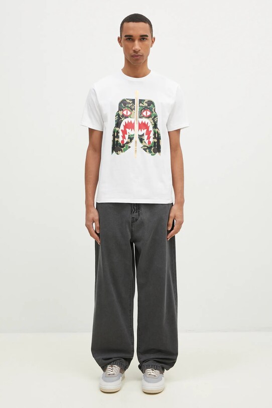 A Bathing Ape cotton t-shirt Abc Camo Tiger 1K80110008 white