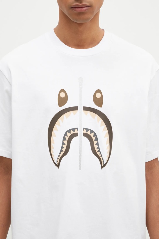 Pamučna majica A Bathing Ape Shark Tee #2 bijela 1K70110312