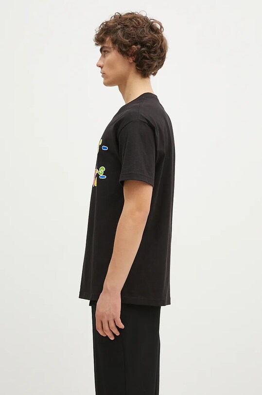 Памучна тениска PLEASURES F Me P24F021 черен AW24