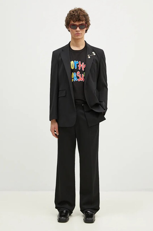 Памучна тениска PLEASURES F Me P24F021 черен