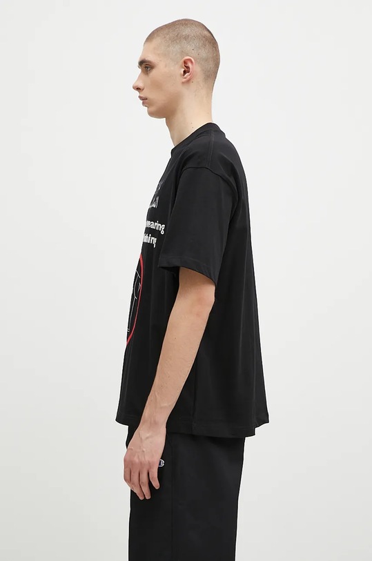 PLEASURES cotton t-shirt Respect Heavyweight Shirt P24F041 black AW24