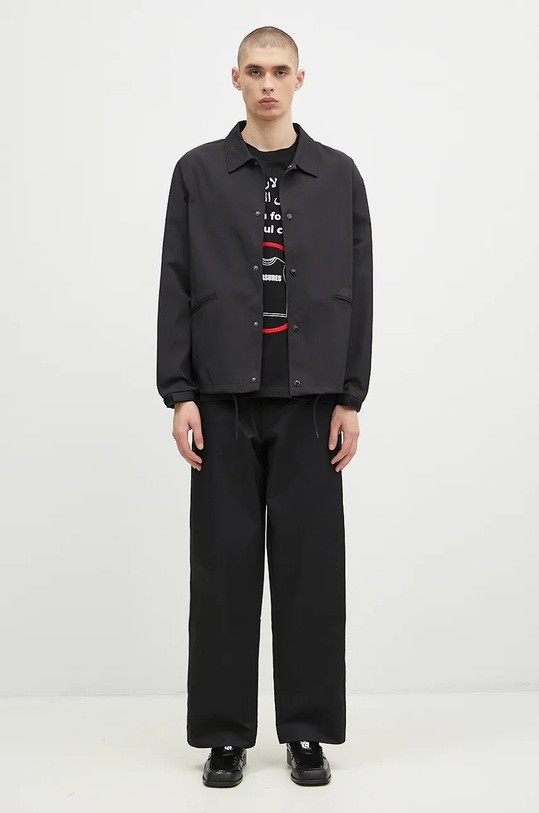 PLEASURES cotton t-shirt Respect Heavyweight Shirt P24F041 black