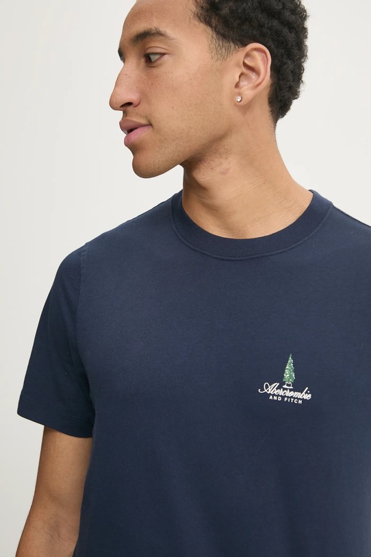 Bavlněné tričko Abercrombie & Fitch námořnická modř KI123.4189.200