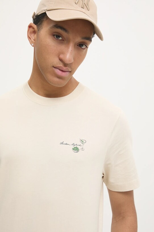 Abercrombie & Fitch t-shirt bawełniany beżowy KI123.4191.150