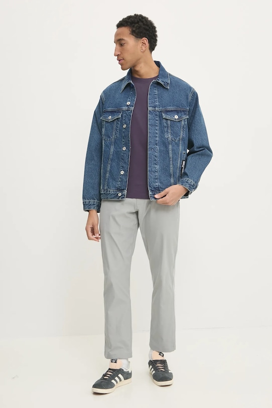 Bavlněné tričko Abercrombie & Fitch KI124.4573.600 fialová AW24