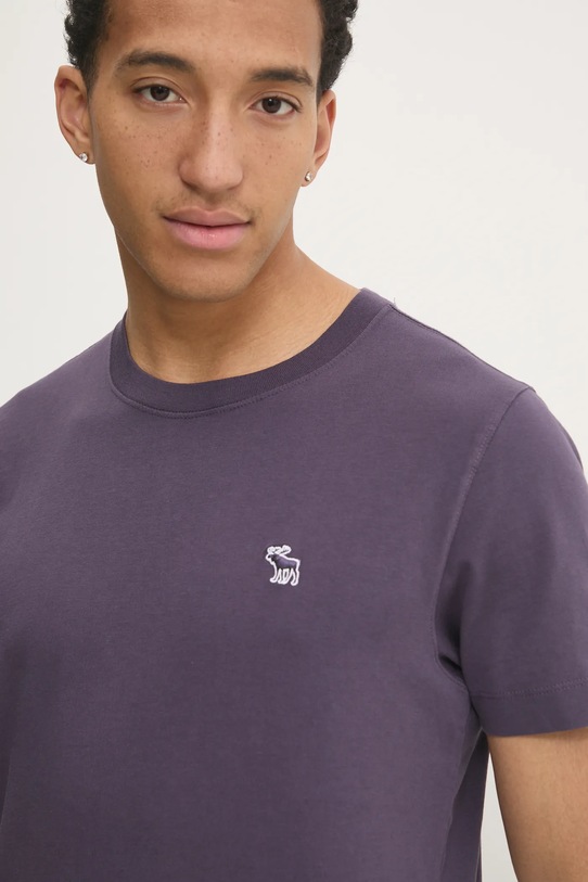 Bavlněné tričko Abercrombie & Fitch fialová KI124.4573.600