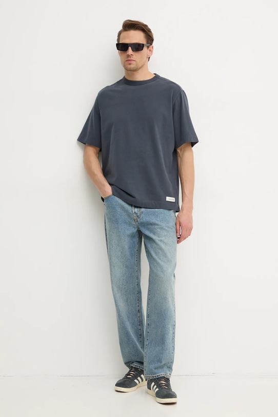 Pamučna majica Abercrombie & Fitch KI124.4595.200 siva AW24