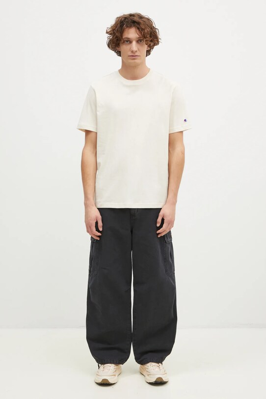 Champion tricou din bumbac Crewneck 220713 bej