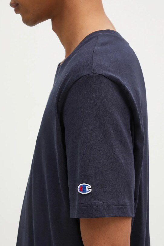 Champion tricou din bumbac Crewneck bleumarin 220713