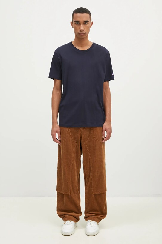 Champion tricou din bumbac Crewneck 220713 bleumarin