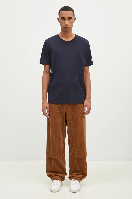 Pamučna majica Champion Crewneck 220713 mornarsko plava