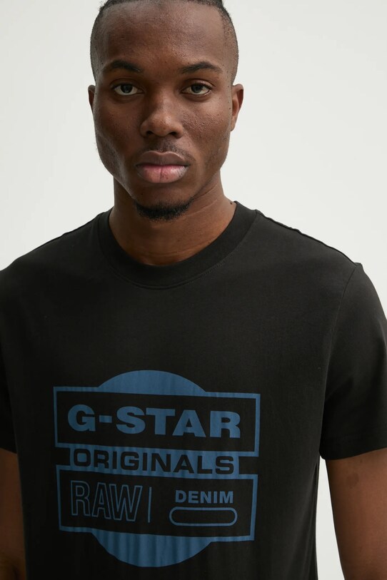 G-Star tricou din bumbac negru D25443.8415