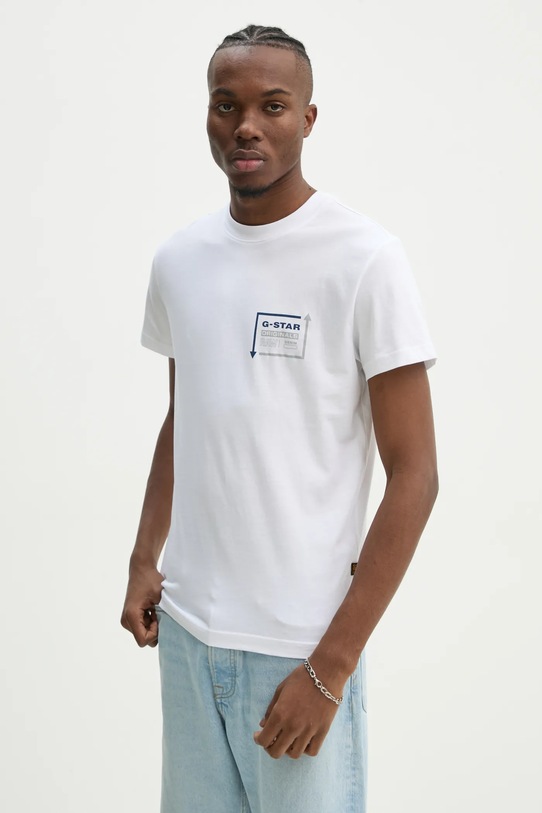 G-Star tricou din bumbac alb D25444.8415