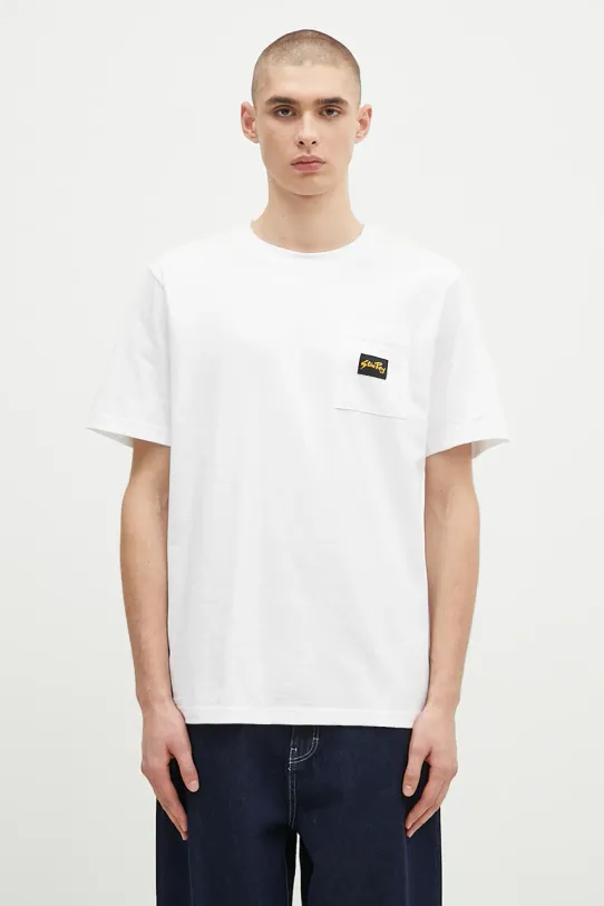 Βαμβακερό μπλουζάκι Stan Ray κανονικό λευκό AW2400402