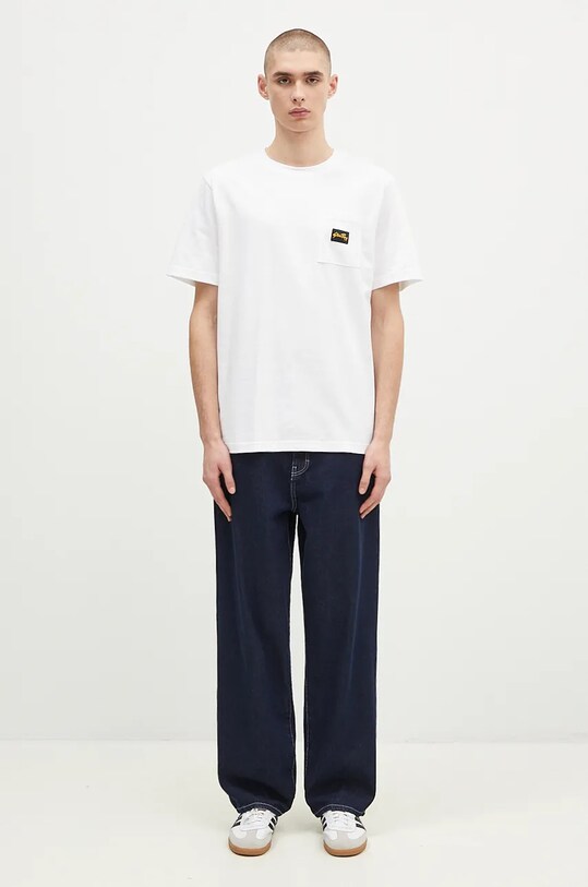 Βαμβακερό μπλουζάκι Stan Ray AW2400402 λευκό