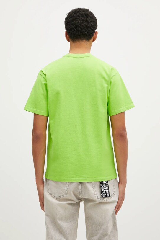 Odzież No Problemo t-shirt bawełniany Fluoro SS Tee NP60003.02 zielony