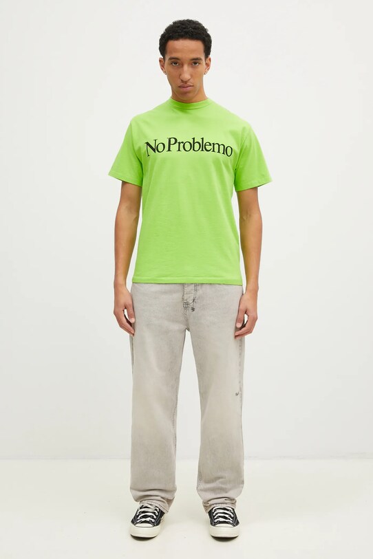 No Problemo t-shirt bawełniany Fluoro SS Tee zielony NP60003.02