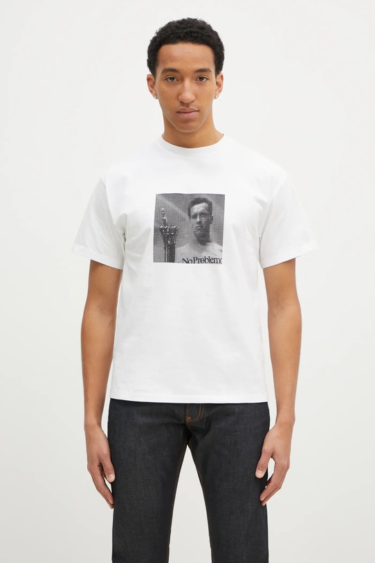 No Problemo cotton t-shirt I ll Be Back SS Tee regular white NP60005.02