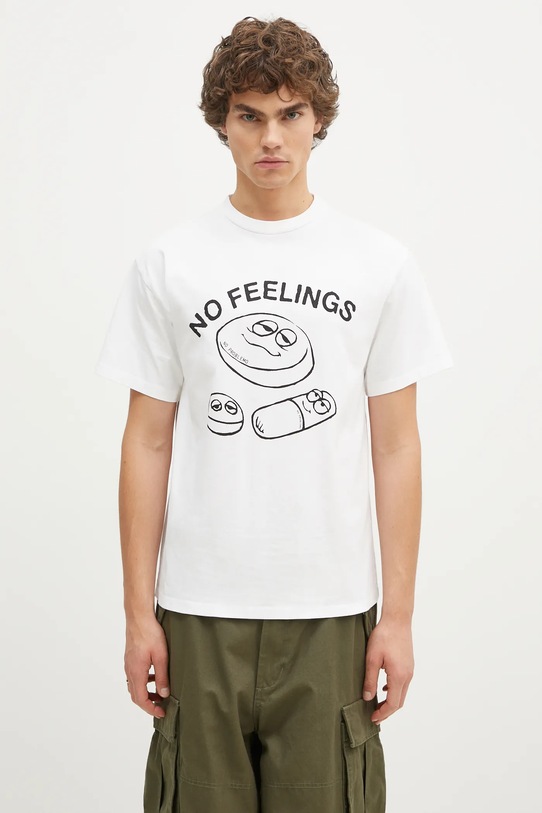 No Problemo cotton t-shirt Hard Feelings SS Tee regular white NP60008.02