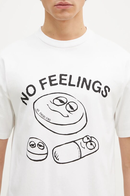 No Problemo cotton t-shirt Hard Feelings SS Tee white NP60008.02