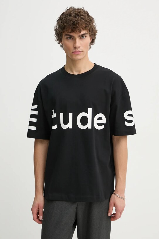 Études Studio t-shirt nadruk czarny H24MMTSH132