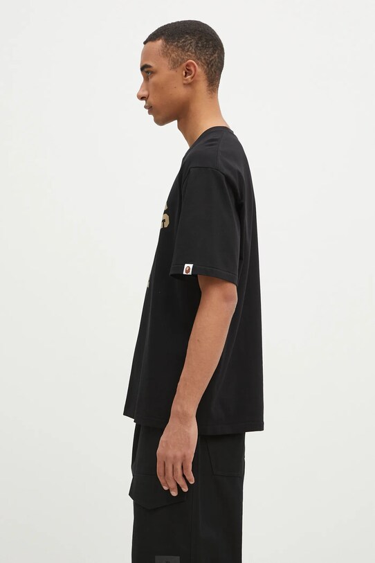 A Bathing Ape t-shirt in cotone Sta Houndstooth College 1K80110338 nero AW24