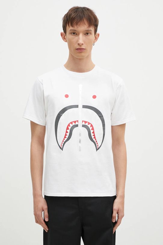 A Bathing Ape cotton t-shirt Shark regular white 1K80110003