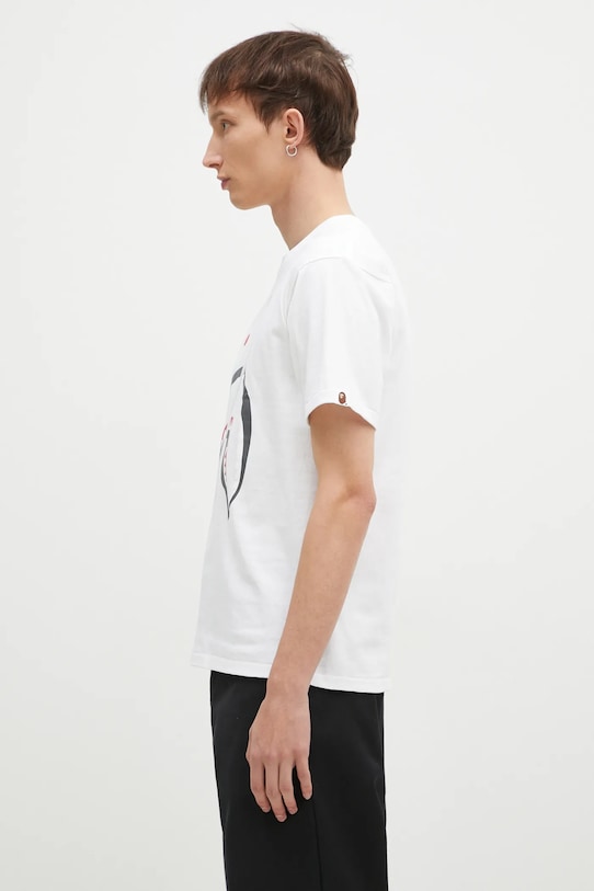 Хлопковая футболка A Bathing Ape Shark 1K80110003 белый AW24
