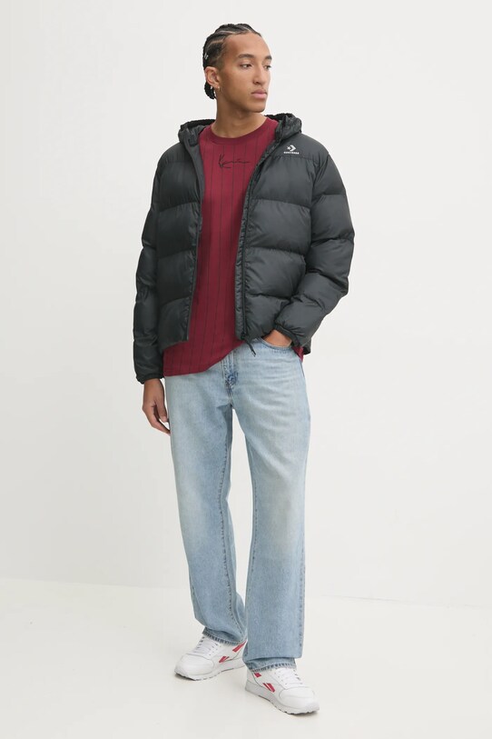 Karl Kani pamut póló 60300190 burgundia AW24