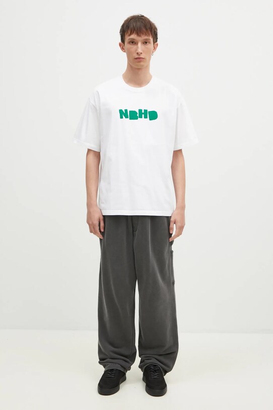 NEIGHBORHOOD tricou din bumbac Tee SS-7 242PCNH.ST07 alb
